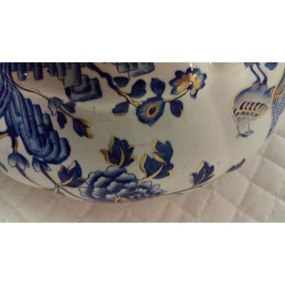 Gorgeous SOUP TUREEN Copeland & Garret Late Spode Blue w gilt bowl & under plate - Picture 12 of 12